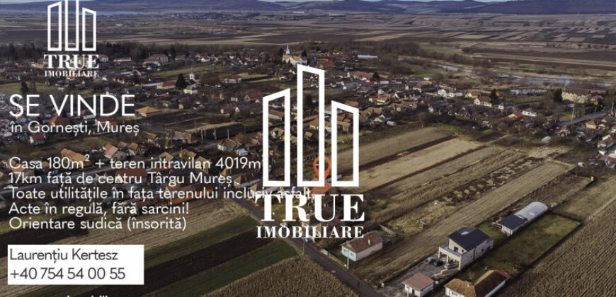 De vânzare/schimb casă 180m²+teren 4019m², Gornești, Mureș!