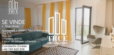 Apartament în bloc nou, 76m², 3 camere, str. Gheorghe Doja!