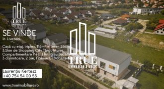 Casă cu etaj de vânzare, triplex, 115m² + teren 266m², Livezeni!