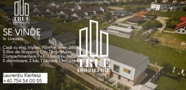 Casă cu etaj de vânzare, triplex, 115m² + teren 266m², Livezeni!