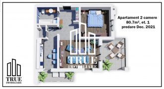 Apartament nou 80.7m², et.1/10, Green Residence – predare Dec. 2021!