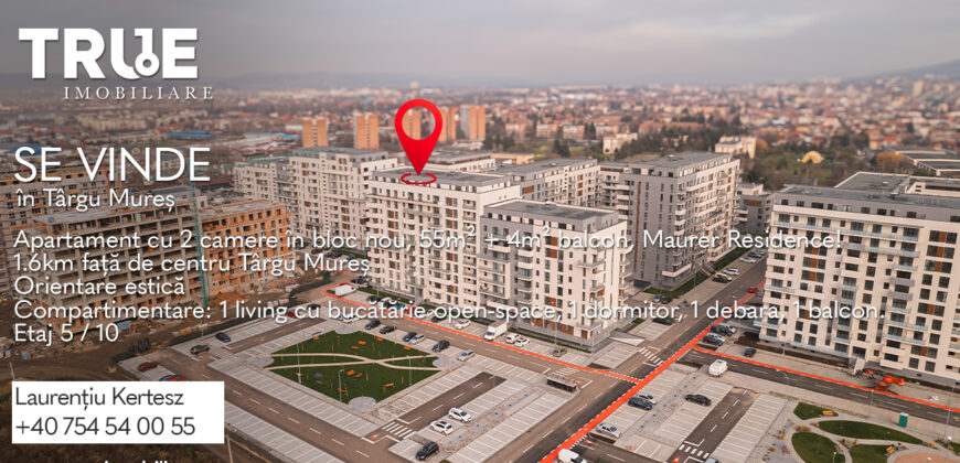Apartament cu 2 camere de vânzare, bloc nou, Maurer Residence!